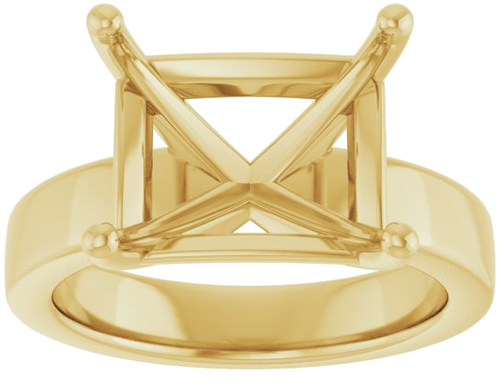Sužadėtuvių Žiedas 14k yellow gold Emerald 12mm x 10mm (3)