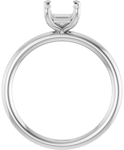 Sužadėtuvių Žiedas „Claw-Prong Solitaire“ 10k white gold Emerald 7.5mm x 5.5mm (2)