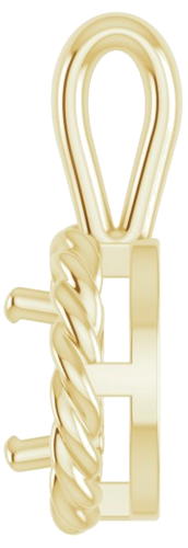 14K Yellow  5.5 mm Round Pendant Mounting (3)