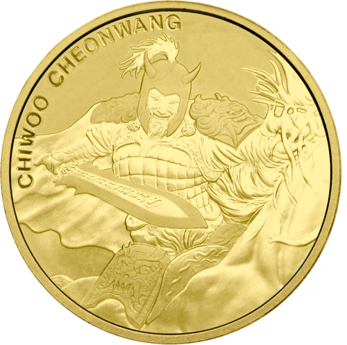 1/10 oz Clay Chiwoo Cheonwang South Korea gold coin (1)