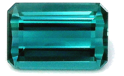 0.55 carat BLUE STEP cut Octagonal Tourmaline (1)