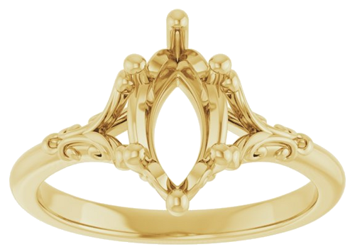 Sužadėtuvių Žiedas „Solitaire“ 10k yellow gold Marquise 10mm x 5mm (3)
