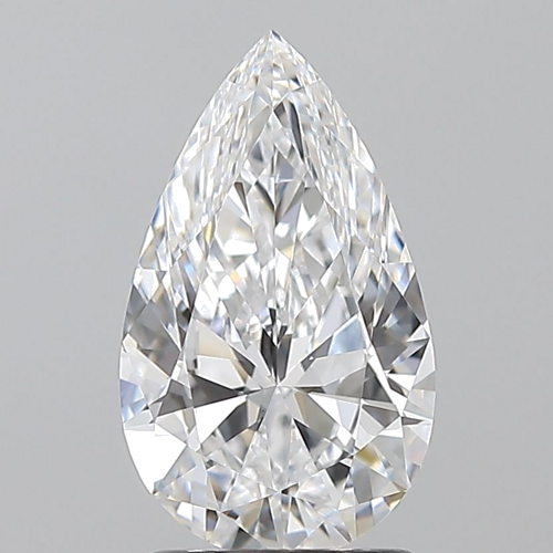 1.7 carat D-VS2 Natūralus Pear Deimantas (1)
