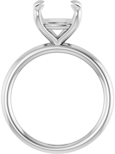 Sužadėtuvių Žiedas „Claw-Prong Solitaire“ 14k white gold Cushion 9mm (2)