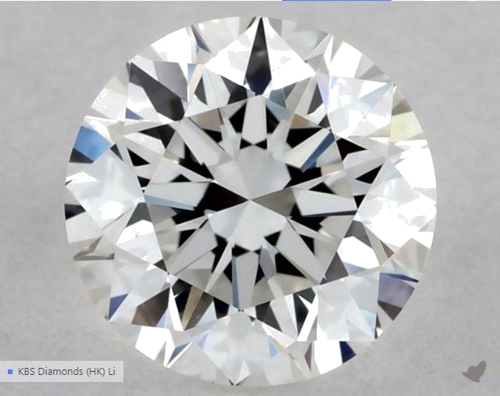 0.53 carat G-VVS2 Excellent cut Natūralus Round Deimantas (1)