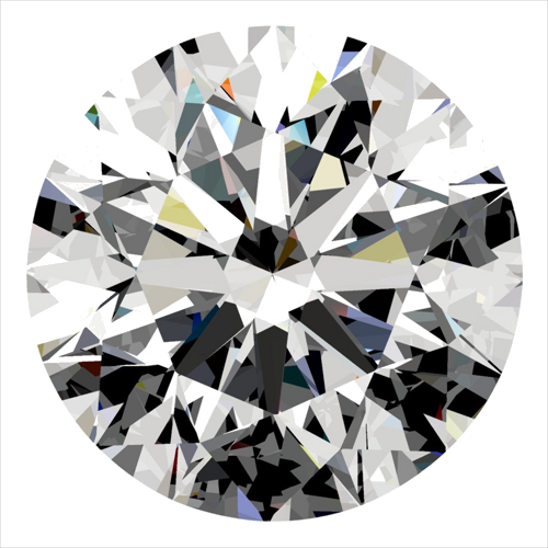 0.42 carat F-VVS2 Excellent cut Natūralus Round Deimantas (1)
