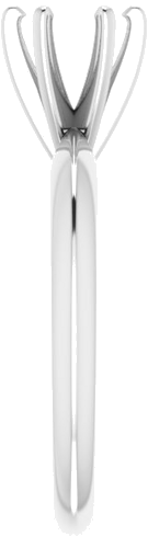 14K White 5.4-5.7 mm Round 6-Prong Solitaire Ring Mounting (4)