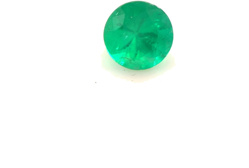 0.38 carat GREEN Round Smaragdas (1)