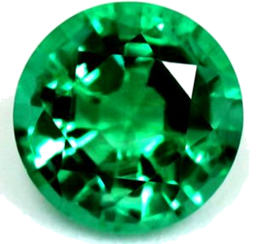 0.44 carat GREEN Round Smaragdas (1)
