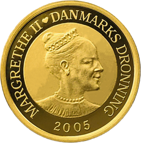 10 крон Маргрете II 2005 Датское королевство золотая монета (1)