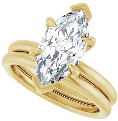 Sužadėtuvių Žiedas „Claw-Prong Solitaire“ 14k yellow gold Marquise 14mm x 7mm (10)