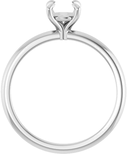14K White  5.8 mm Round Solitaire Engagement Ring Mounting (2)