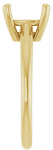 Sužadėtuvių Žiedas „V-End Prong“ 14k yellow gold Cushion 8mm (4)