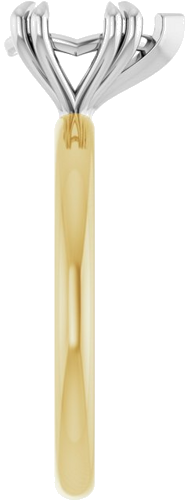 Sužadėtuvių Žiedas „Double Claw-Prong“ 14k yellow/white gold Pear 9mm x 6mm (4)