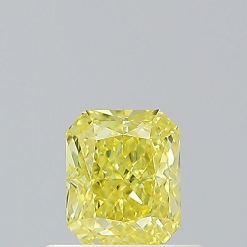 0.5 carat Fancy Vivid Yellow-VVS1 Natūralus Radiant Deimantas (1)