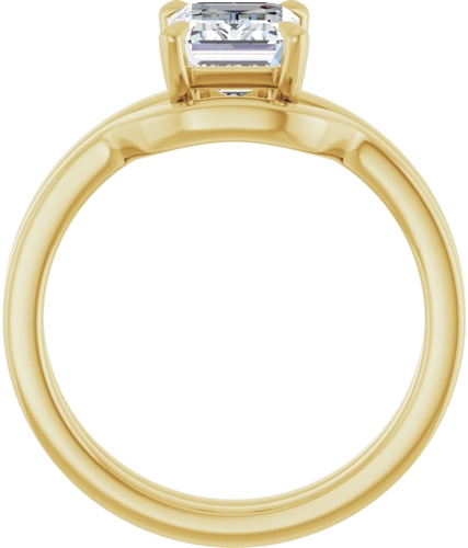 Sužadėtuvių Žiedas „Solitaire“ 585 Geltonojo Aukso Emerald 8mm x 6mm (7)