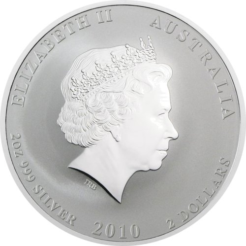 2 oz Год Тигра 2010 (Lunar II) Австралия серебряная монета (2)