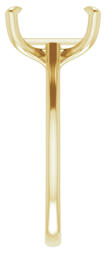 14K Yellow  10x8 mm Emerald Solitaire Engagement Ring Mounting (4)