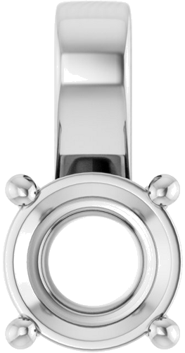 14K White 7 mm Round Pendant Mounting (1)