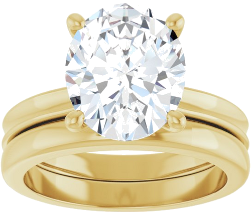 Sužadėtuvių Žiedas 14k yellow gold Oval 11mm x 9mm (8)