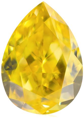 0.38 carat Fancy Vivid  Yellow-VS2 Natūralus Pear Deimantas (1)