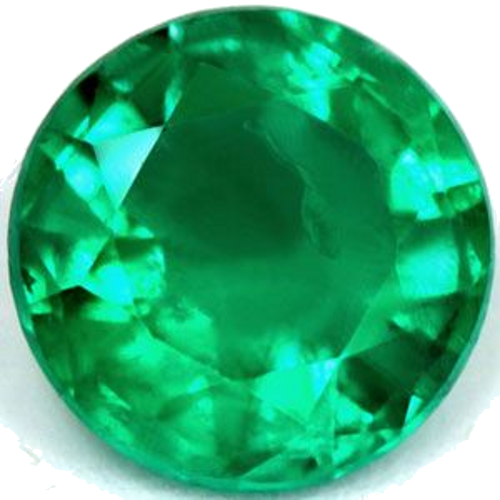 0.53 carat GREEN Round Smaragdas (1)