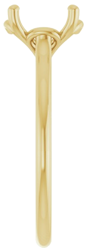 Sužadėtuvių Žiedas „Solitaire“ 585 Geltonojo Aukso Oval 9mm x 7mm (4)