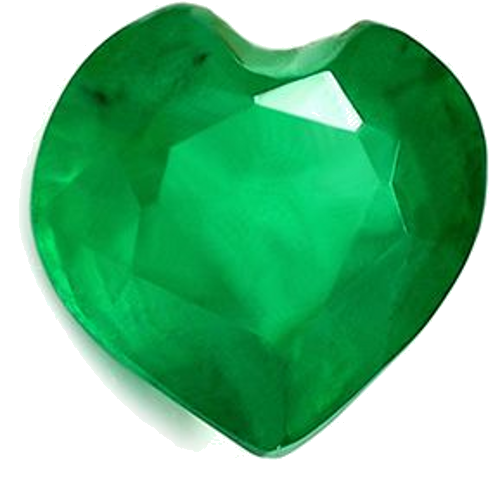 0.49 carat GREEN Heart Smaragdas (1)