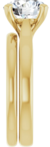 Sužadėtuvių Žiedas „Solitaire“ 585 Geltonojo Aukso Round 8.2mm (9)