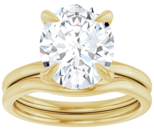 Sužadėtuvių Žiedas 14k yellow gold Oval 11mm x 9mm (8)