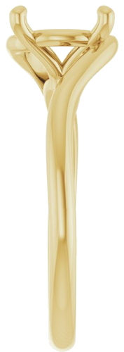 Sužadėtuvių Žiedas „Bypass“ 14k yellow gold Oval 9mm x 7mm (4)