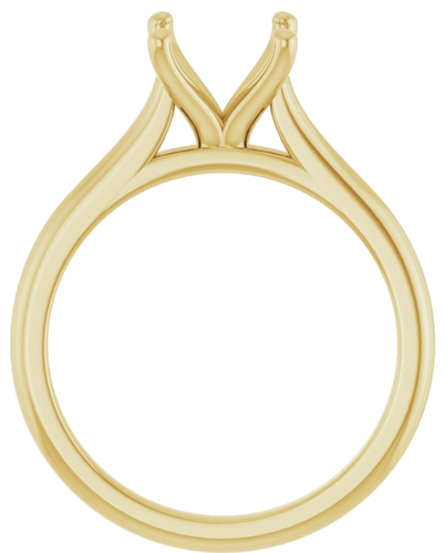 14K Yellow 8 mm Round Solitaire Engagement Ring Mounting (2)