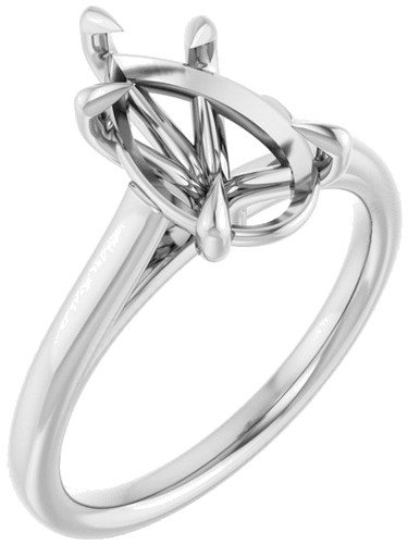 Sužadėtuvių Žiedas „Claw-Pong“ 14k white gold Pear 11.5mm x 7mm (1)
