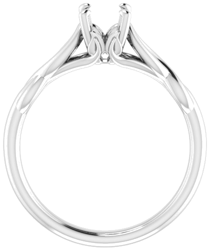 14K White  7x5 mm Oval Solitaire Engagement Ring Mounting (2)