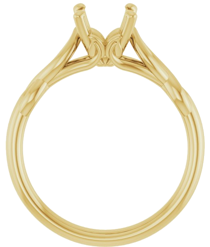 Sužadėtuvių Žiedas „Solitaire Sculptural“ 14k yellow gold Round 7mm (2)