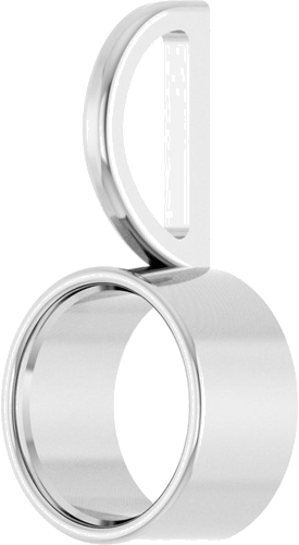 Pakabukas „Bezel-Set Solitaire Charm“ 14k white gold Round 6.5mm (2)