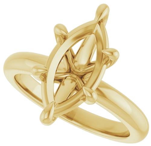 Sužadėtuvių Žiedas „Claw-Prong“ 14k yellow gold Marquise 14mm x 7mm (5)