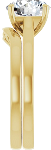 Sužadėtuvių Žiedas „Solitaire“ 585 Geltonojo Aukso Round 8mm (9)