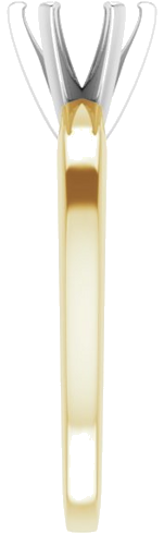 Sužadėtuvių Žiedas „Solitaire“ 585 Baltojo Ir Geltonojo Aukso Round 6mm (4)