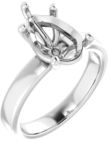 Sužadėtuvių Žiedas „Solitaire“ 950 Platinos Pear 12mm x 8mm (1)