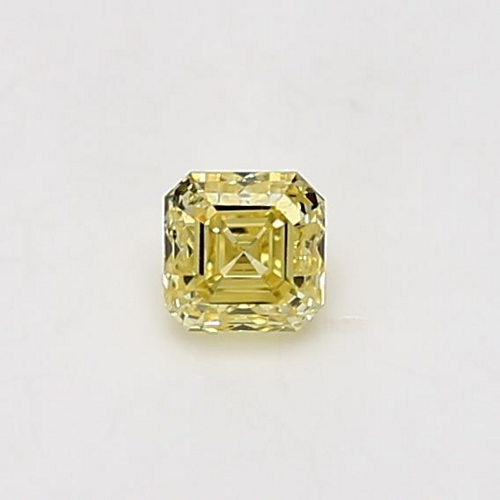 0.32 carat Fancy Intense Yellow-VS1 Natūralus Asscher Deimantas (1)