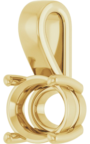 Pakabukas „Solitaire Charm“ 14k yellow gold Oval 10mm x 8mm (2)