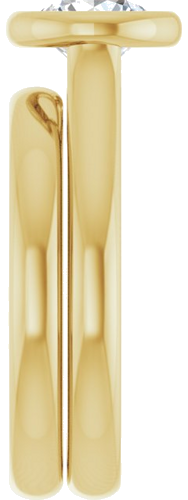 Sužadėtuvių Žiedas „Bezel-Set Solitaire“ 10k yellow gold Round 6.5mm (9)