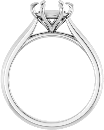 Sužadėtuvių Žiedas „Claw-Prong“ 14k white gold Round 7.4mm (2)
