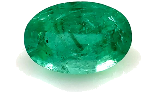 0.52 carat GREEN Oval Smaragdas (1)