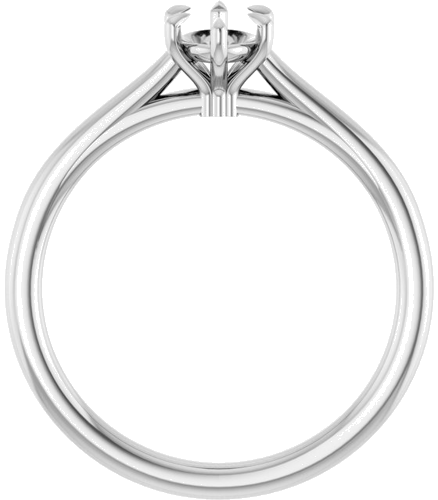 Sužadėtuvių Žiedas „Claw-Pong“ 14k white gold Oval 6.5mm x 4.5mm (2)