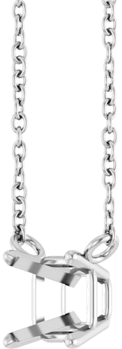 Pakabukas „Solitaire“ 585 Baltojo Aukso Square 5mm (2)