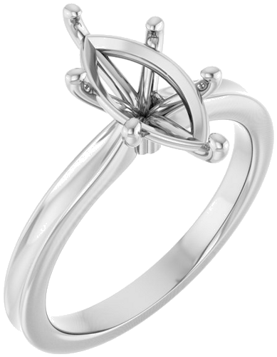 Sužadėtuvių Žiedas 14k white gold Marquise 12mm x 6mm (1)