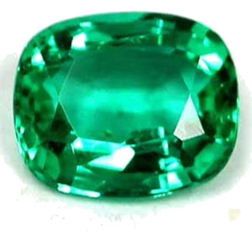 0.57 carat GREEN Cushion Smaragdas (1)