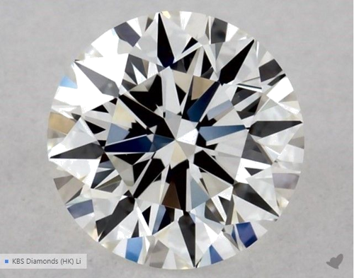 0.52 carat G-VVS2 Excellent cut Natūralus Round Deimantas (1)